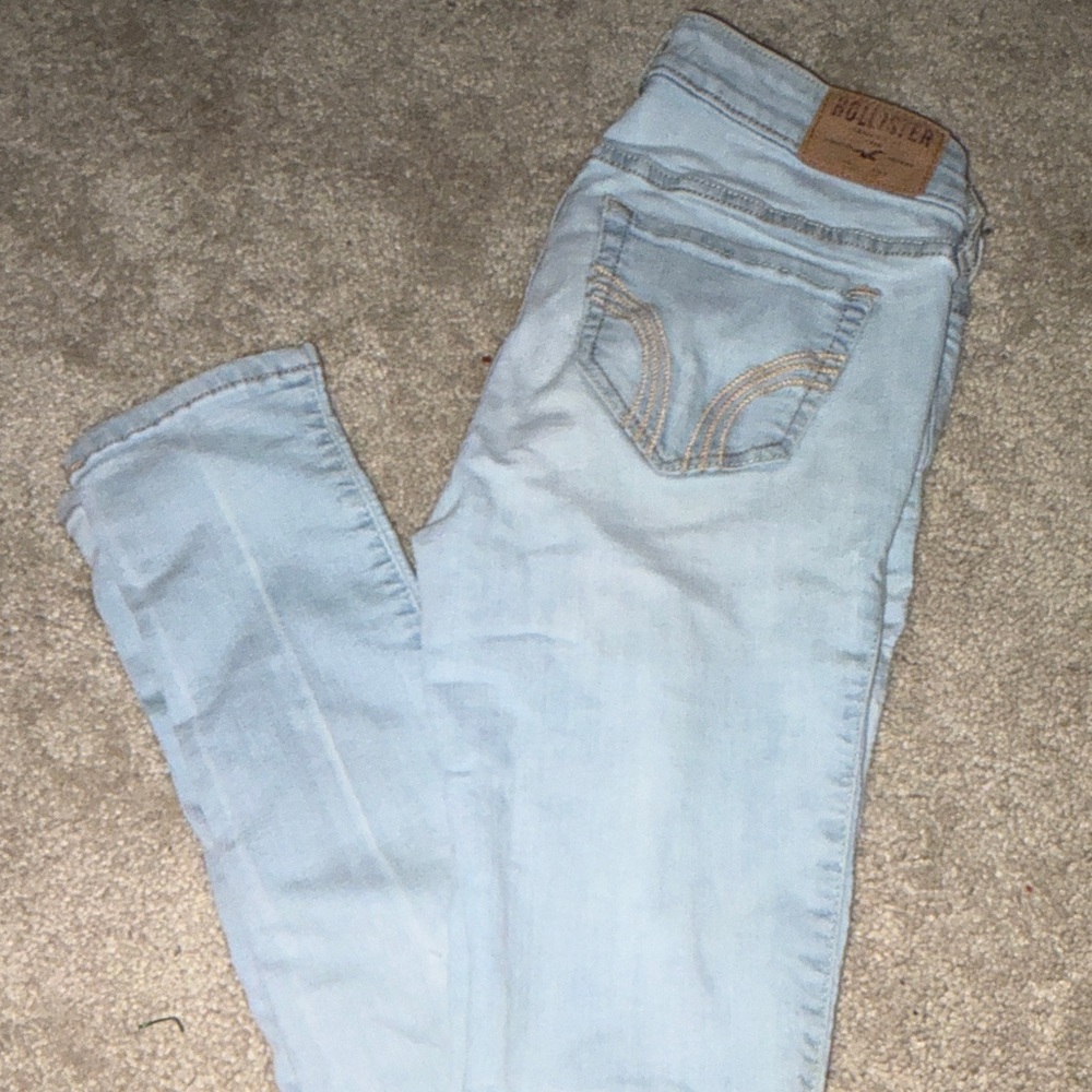 Hollister Women's Sky Blue Skinny Jeans